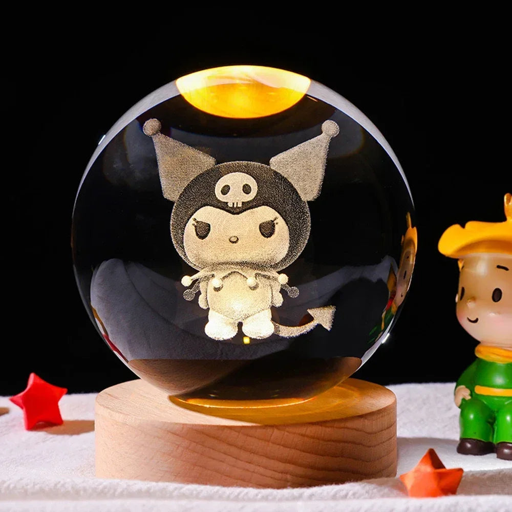 Children's 3D Crystal Planetary Lamp with Characters