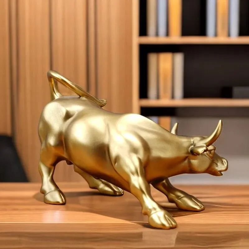 NORTHEUINS Fortune Bull Statue: Prosperity and Style for your Decoration