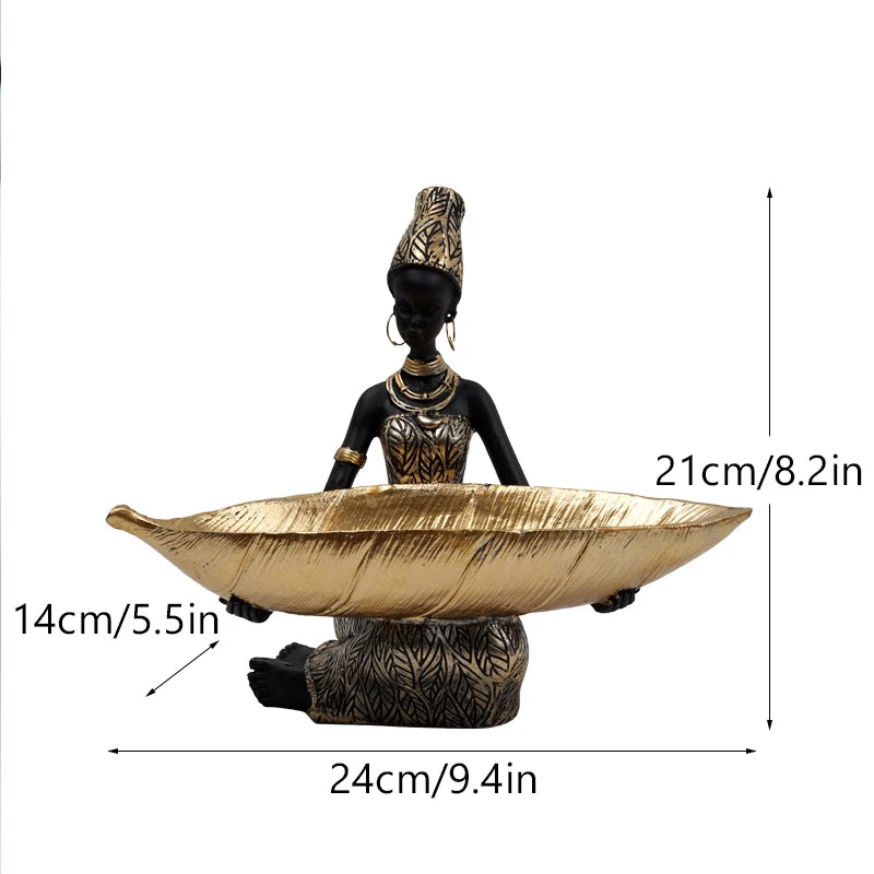 Object Holder, Exotic Black African Woman.