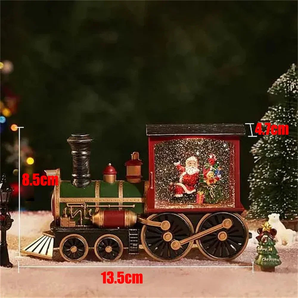 Illuminated Christmas Train with Crystal Globe: the perfect gift for Christmas Eve!