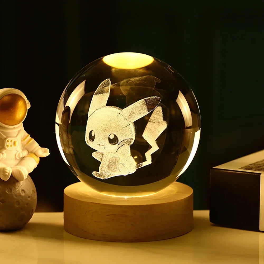 Children's 3D Crystal Planetary Lamp with Characters