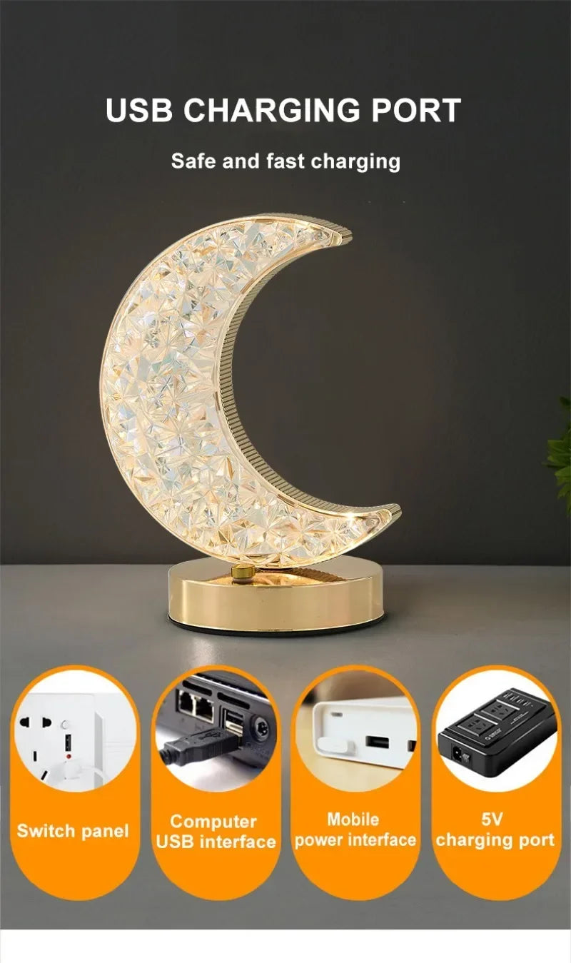 3D Crystal Touch Lamp - Cozy and Aesthetic Decoration