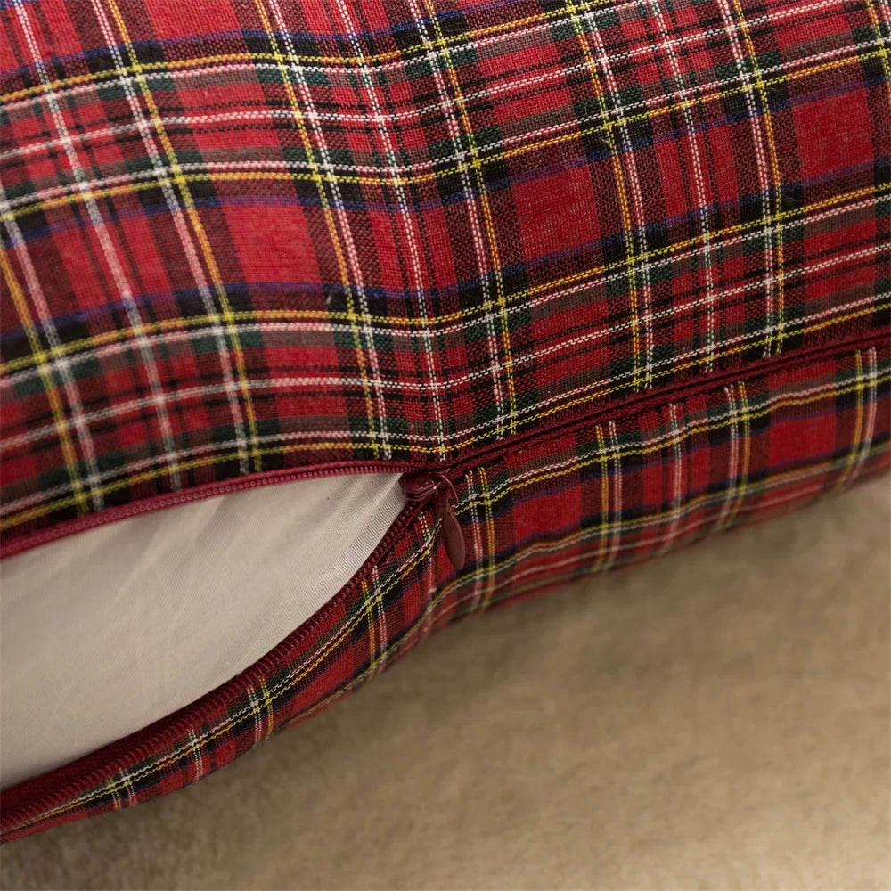 Scottish plaid Christmas pillowcases