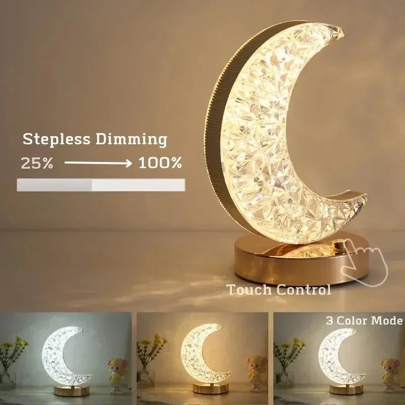 3D Crystal Touch Lamp - Cozy and Aesthetic Decoration