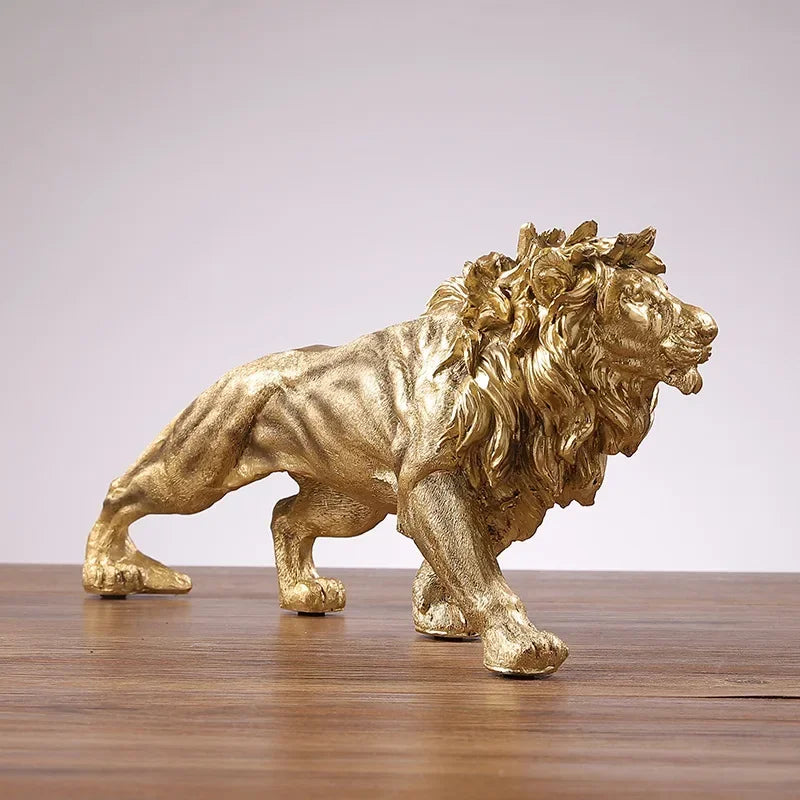 Golden Lion King Statue: Power and Elegance in Decoration