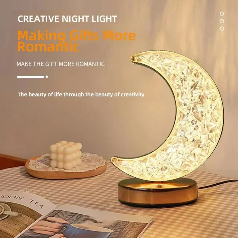 3D Crystal Touch Lamp - Cozy and Aesthetic Decoration