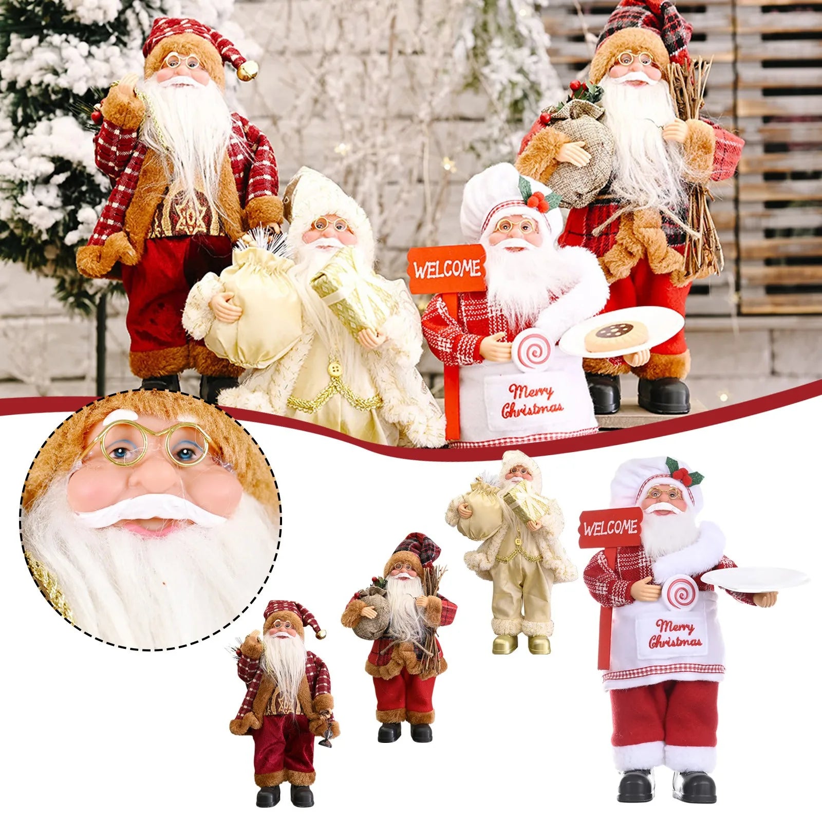 Christmas with Elegance and Magic: Exclusive Cloth Santa Doll!