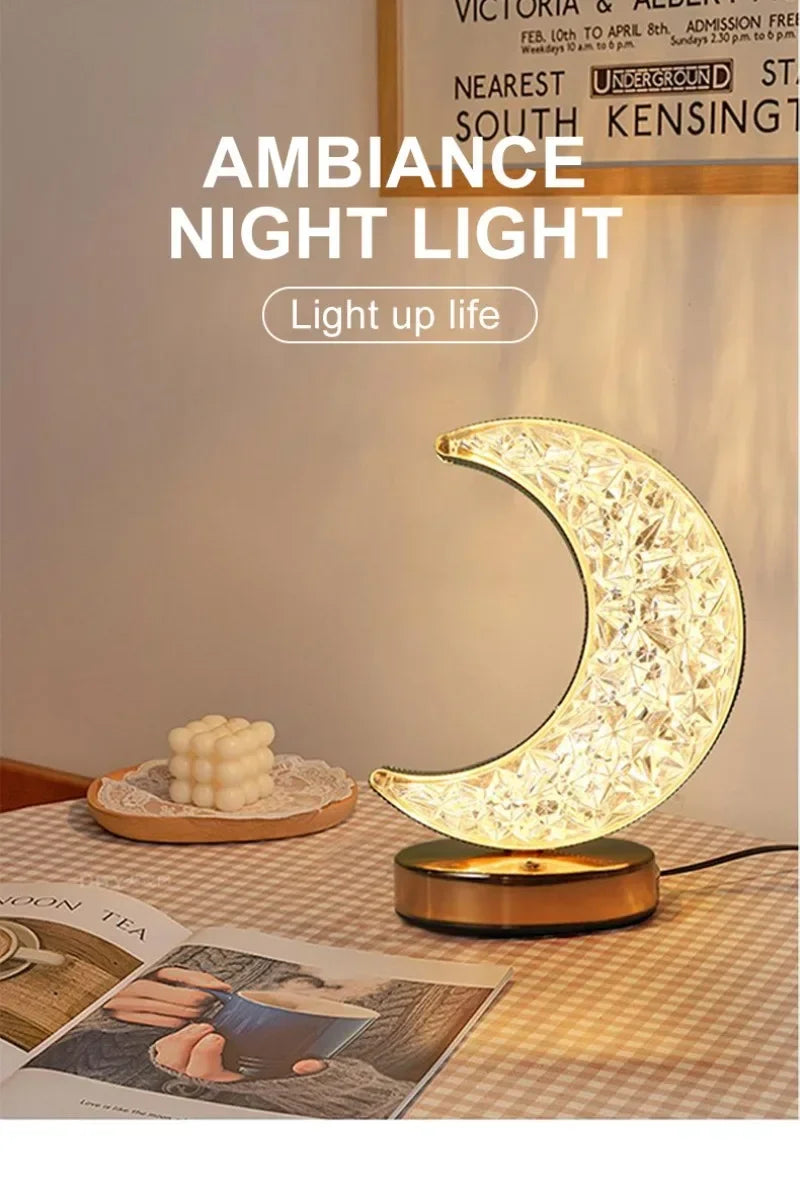 3D Crystal Touch Lamp - Cozy and Aesthetic Decoration