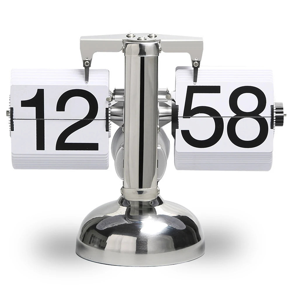 Table clock with automatic page turner - Modern decor with a touch of technology