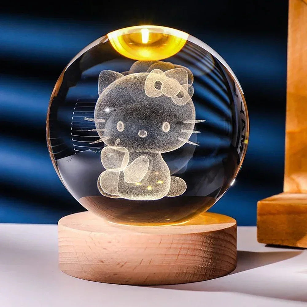 Children's 3D Crystal Planetary Lamp with Characters