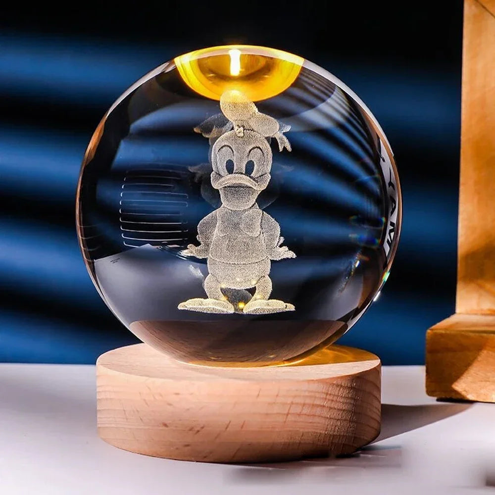 Children's 3D Crystal Planetary Lamp with Characters