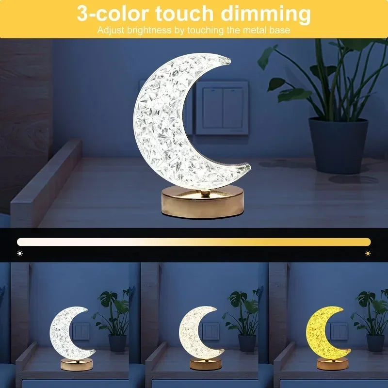 3D Crystal Touch Lamp - Cozy and Aesthetic Decoration