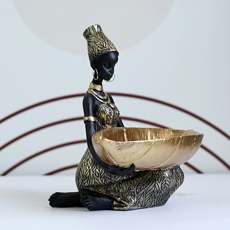 Object Holder, Exotic Black African Woman.