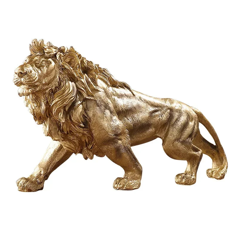 Golden Lion King Statue: Power and Elegance in Decoration