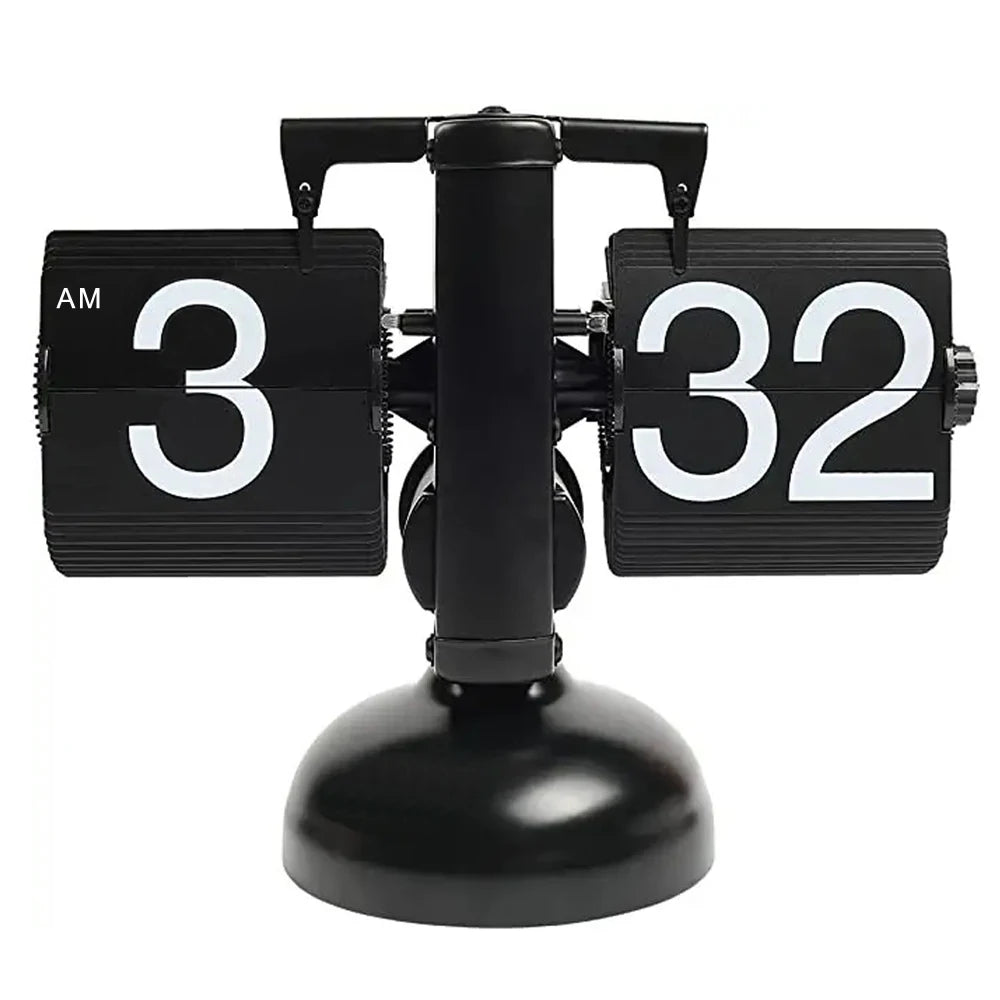 Table clock with automatic page turner - Modern decor with a touch of technology