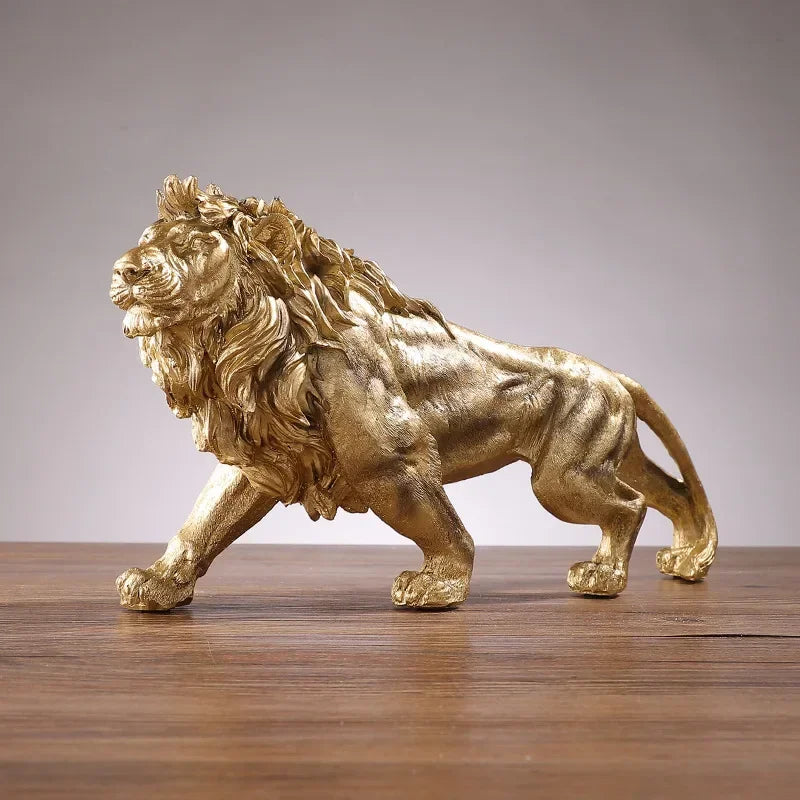 Golden Lion King Statue: Power and Elegance in Decoration